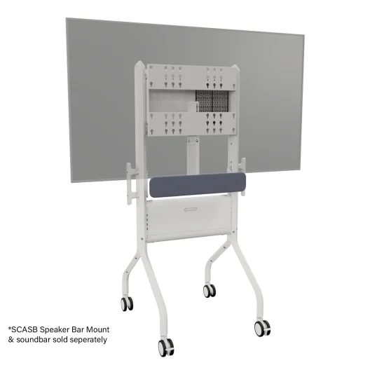 Chief LSCUW Voyager - height adjustable mobile trolley - 50-75 inch - up to 79 kg - VESA 600x400mm - White