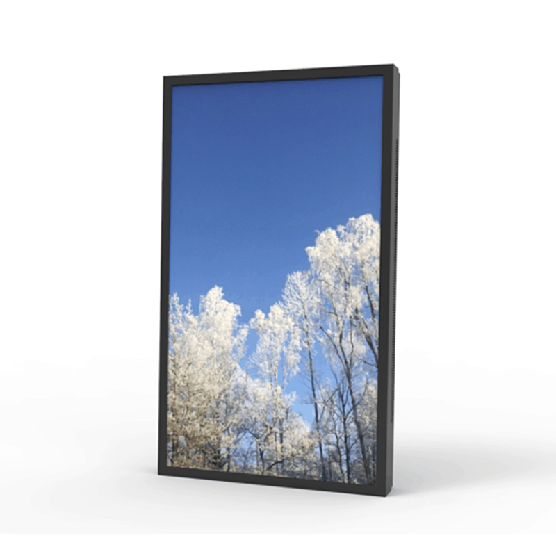 HI-ND WC7516-5001-02 - Outdoor Wall Casing 75 Zoll - Outdoor Wandgehäuse - Portrait für Samsung OH75A - Schwarz