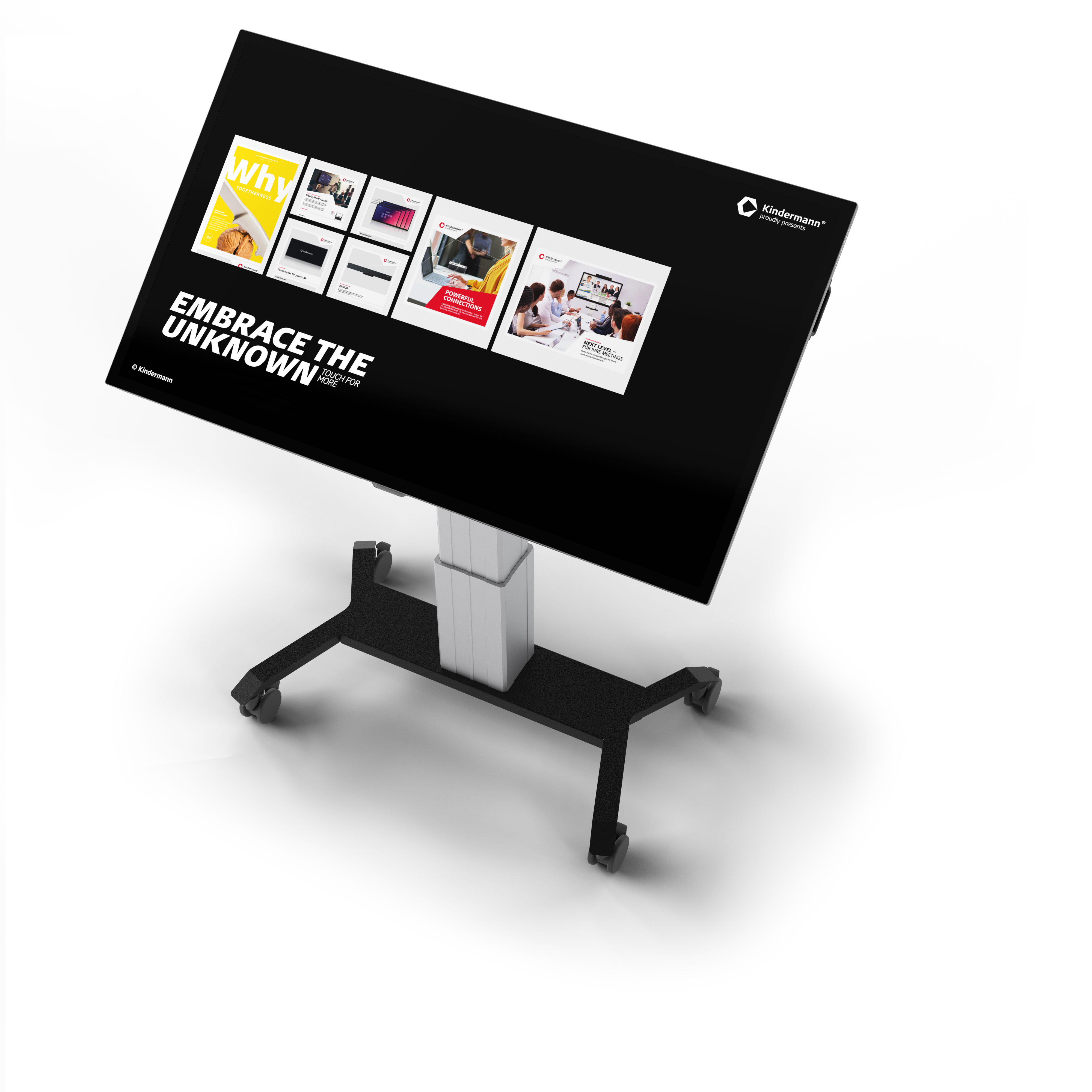 Kindermann TD-4065 - 65 Zoll - 600 cd/m² - 4K - Ultra-HD - 3840x2160 Pixel - 10 Punkt PCAP - Touchdisplay - Face Up geeignet