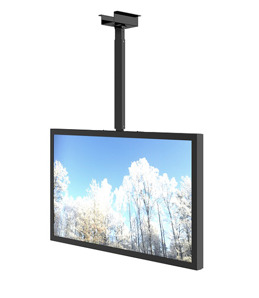 HI-ND Deckenhalterung - mit CC6500-0201-02 Gehäuse - 65 Zoll - Landscape + CM3500-0101-02P Halterung 40-60 cm - Schwarz