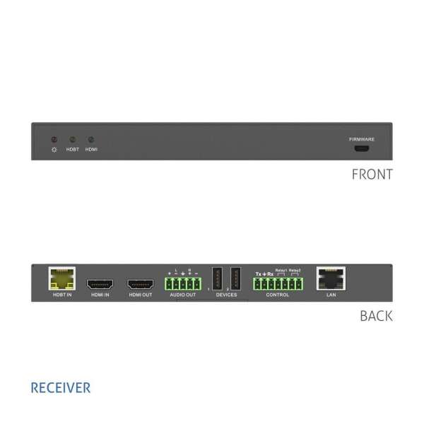 PureTools PT-PSW-42 - 4x2 Multiformat Presentation Switcher mit KVM und Scaler Set - 4K 30Hz - 2xHDMI + 1xDP + 1xVGA auf 1xHDMI + 1xHDBaseT