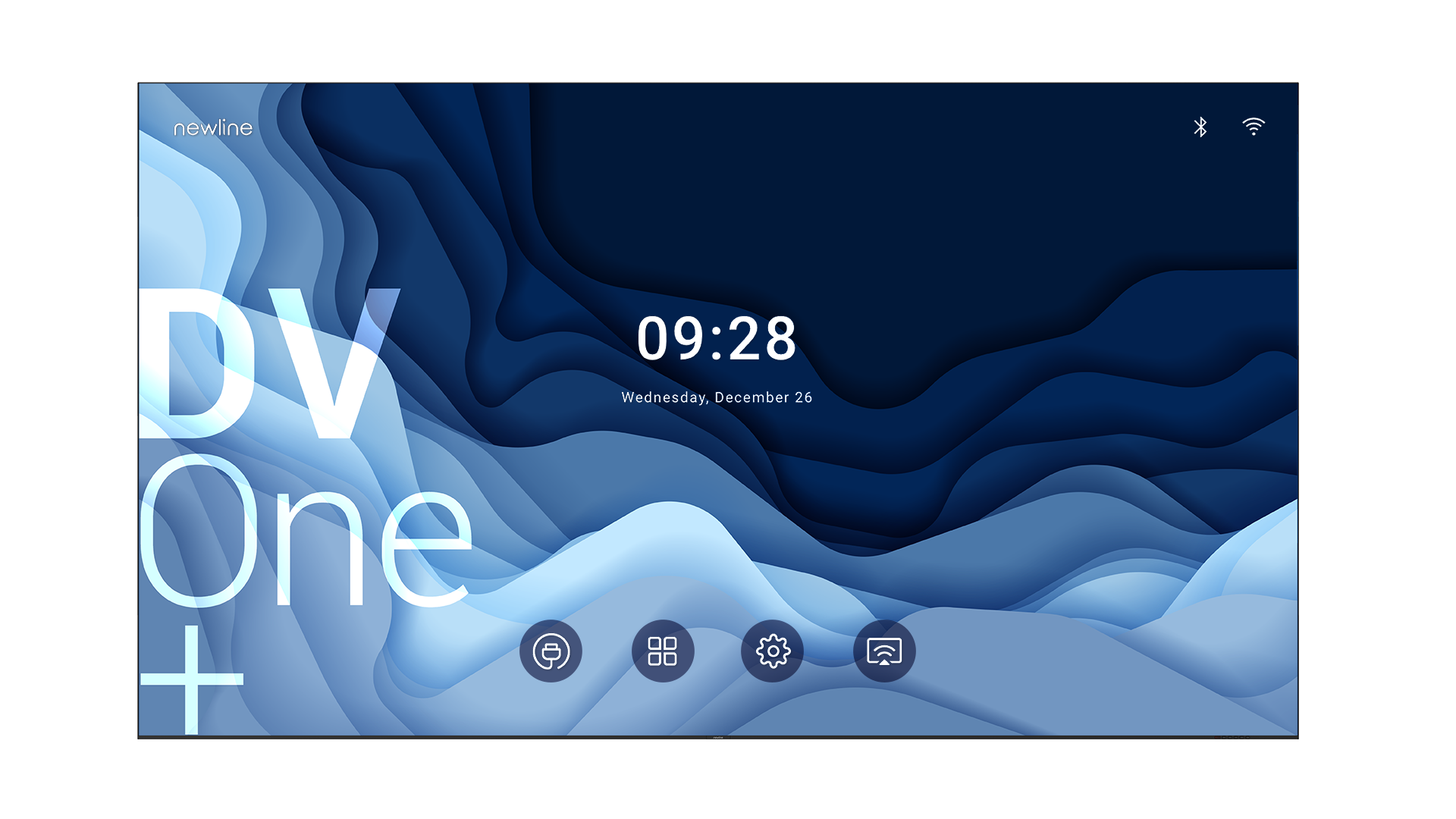 NewLine DV One+ DV-16324plus - 163 Zoll - 550 cd/m² - 1.875 mm PP - Full-HD - Android 13 - Direct View LED - All-in-One - Display