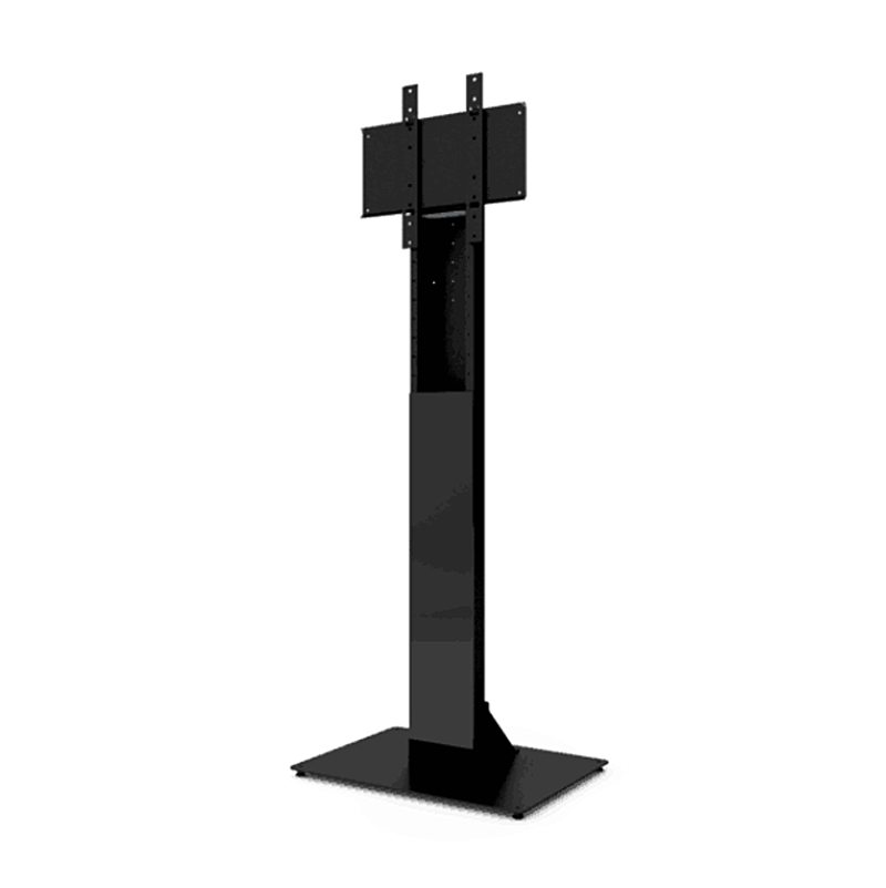 HI-ND FS0000-5001-02 Floorstand Glass - Universal Standfuß für 49 - 65 Zoll Display - Landscape/Portrait - Schwarz