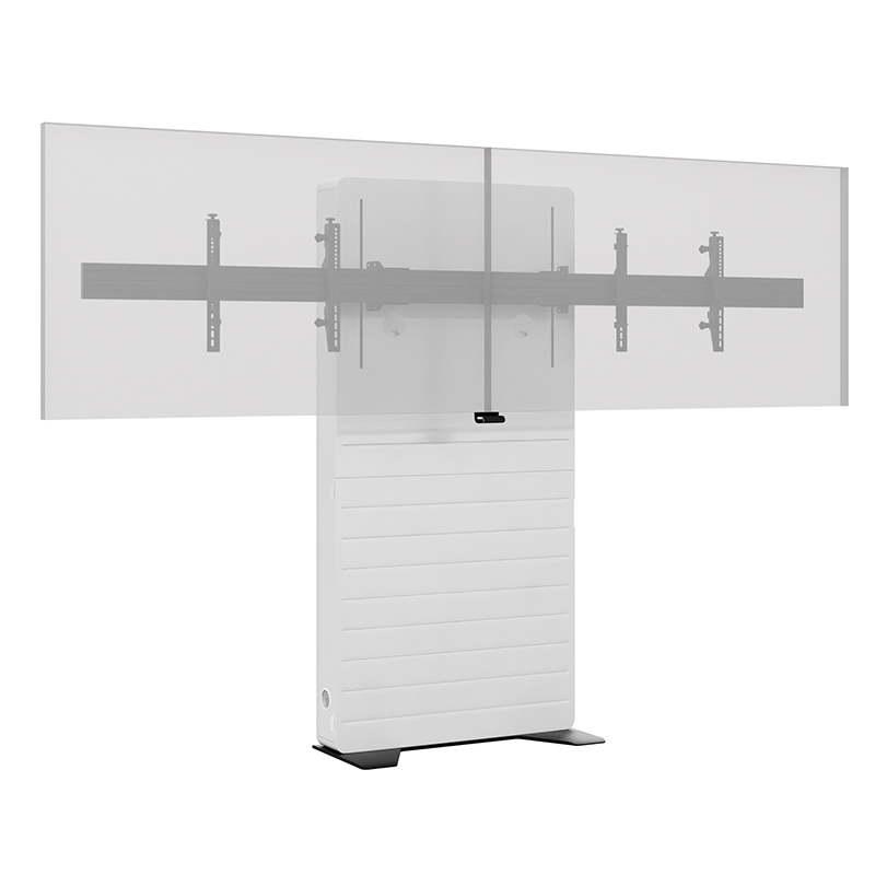 Hagor CON-Line Big FS Lift Dual 65 - 75 - elektrisch-höhenverstellbarer Standfuß - 2x 65-75 Zoll - Side-by-Side 50kg - VESA 800x600mm - Weiß