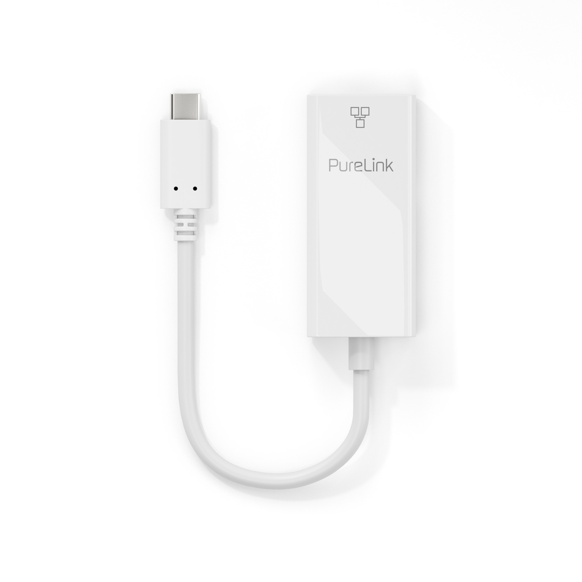 PureLink IS260 - Premium 1G USB-C auf Ethernet Adapter - Gigabit 1000Mbps - 0,1m - Weiss
