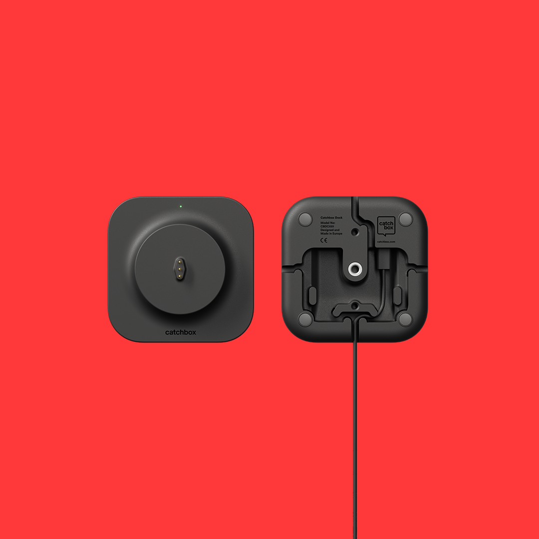 Catchbox Plus Clip drahtloses Ansteckmikrofon - Rosa - 2 Mikrofone - mit Dock-Ladegerät