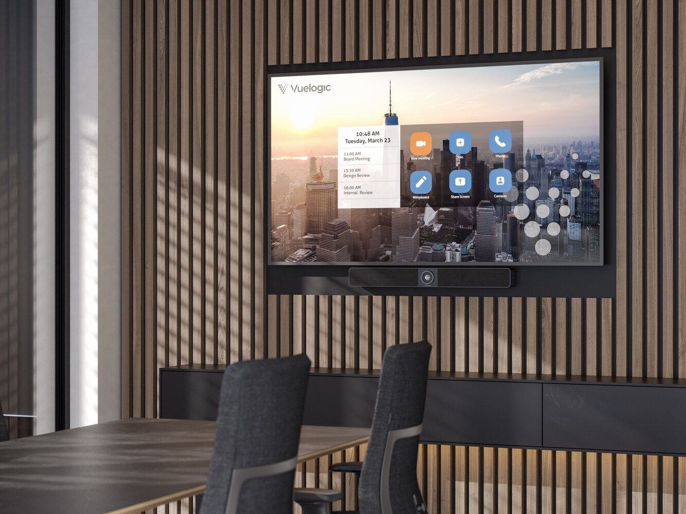 Vuelogic VB300 - UHD Videosoundbar - 8MP - All-in-One Kamera - BYOD/BYOM - Mikrofon und Lautsprecher - mittelgroße Räume - Schwarz