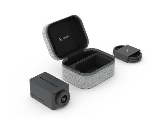 Huddly IQ Camera Travel Kit - conference camera with microphone - with artificial intelligence for smarter meetings - incl. 0.6 metre USB cable - small and medium-sized rooms