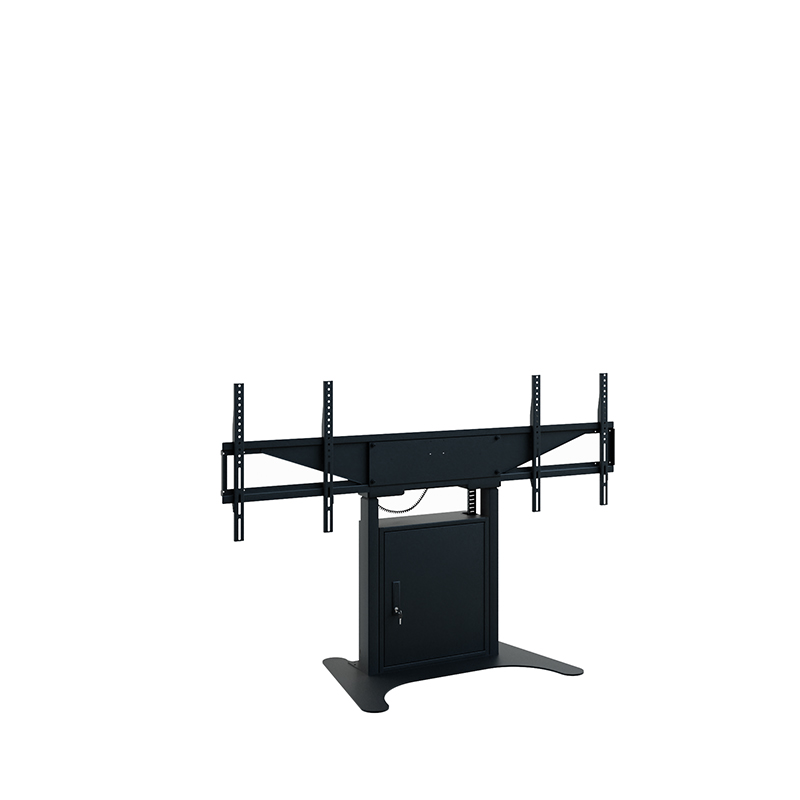 Hagor HP Twin Lift FS-DB - free-standing, electrically height-adjustable lift system for two displays 'side-by-side' - 2x 46-65 inch - VESA 600x400mm - up to 60kg per display - black