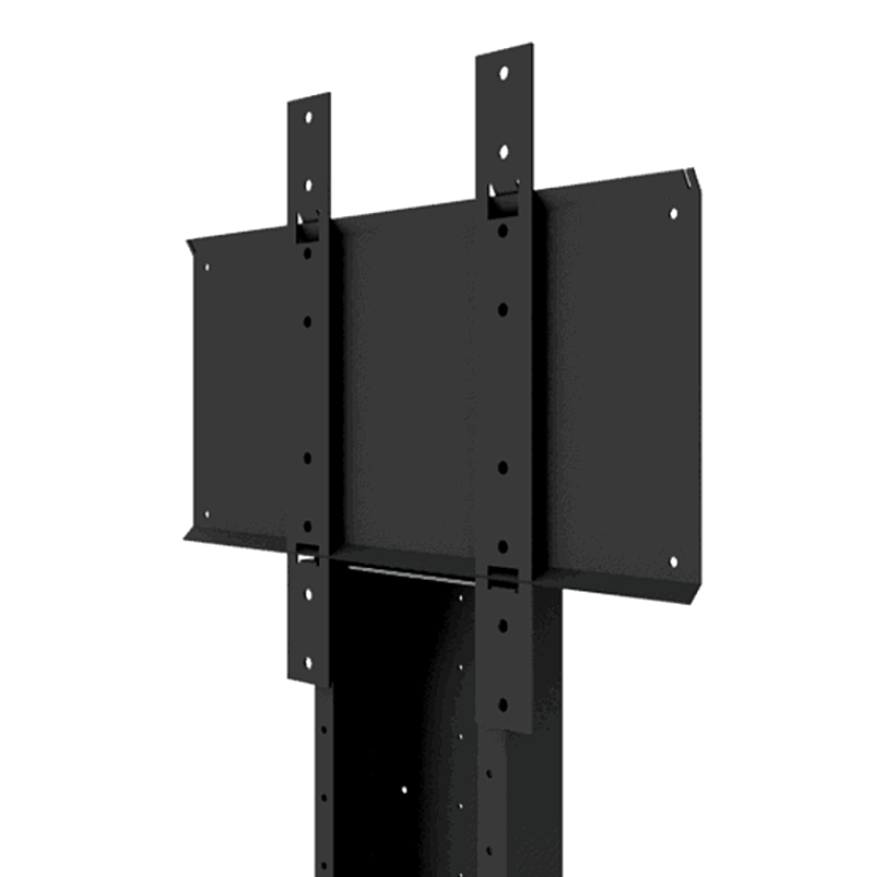 HI-ND FS0000-5001-02 Floorstand Glass - Universal Standfuß für 49 - 65 Zoll Display - Landscape/Portrait - Schwarz