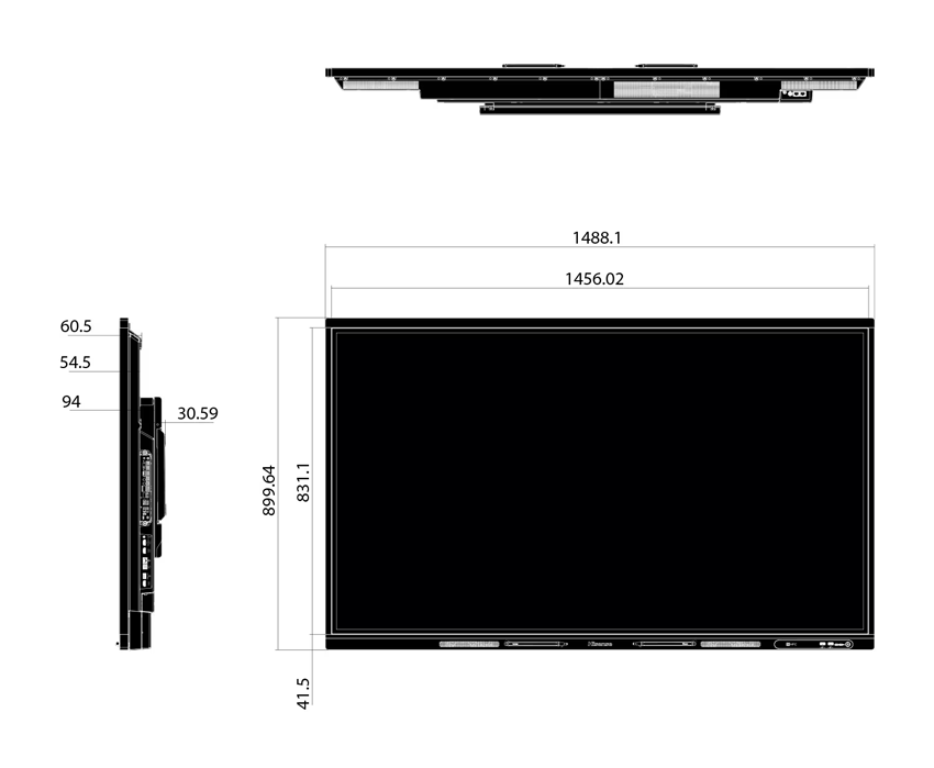 Hisense 65MR61DE-E GoBoard - 65 Zoll - 400cd/m² - 4K - Ultra-HD - 3840x2160 Pixel - Advanced Interactive Display