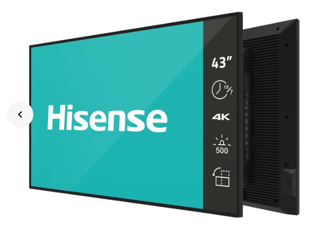 Hisense 43GM50D - 43 Zoll - 500 cd/m² - Ultra-HD - 3840x2160 Pixel - 18/7 - Digital Signage Display 