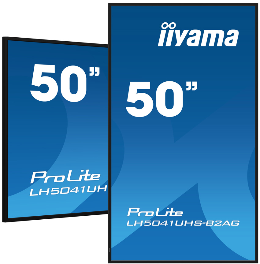 iiyama ProLite LH5041UHS-B2AG - 50 inch - 500 cd/m² - 4K - Ultra-HD - 3840x2160 pixels - 24/7 - Display