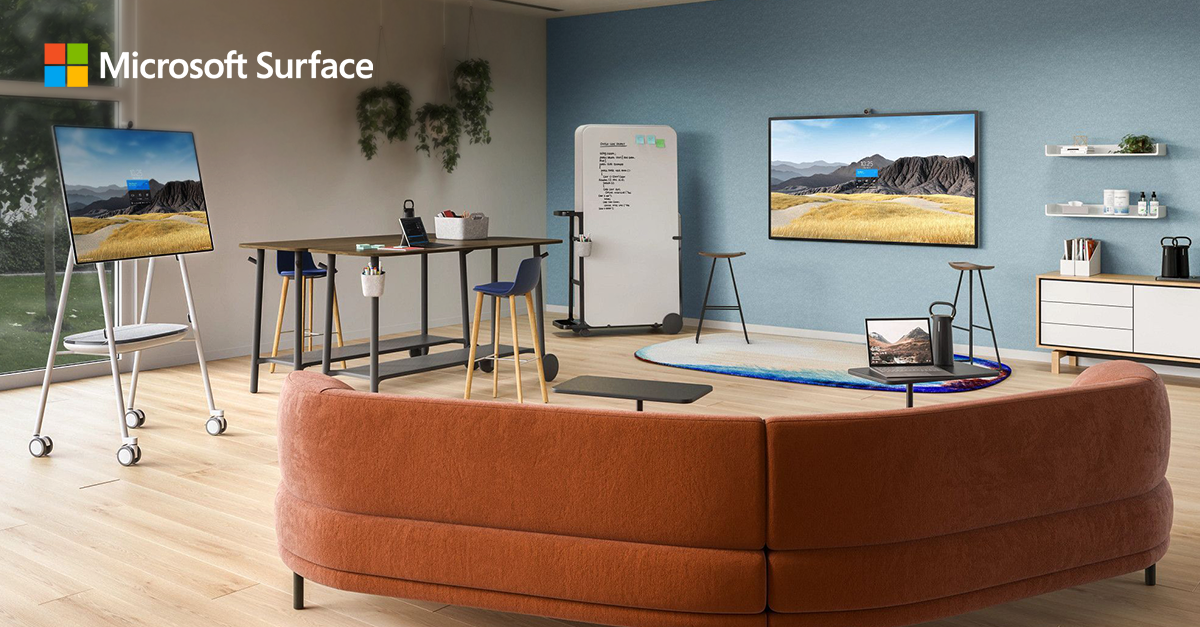 Surface Hub 2S 85 mit Rollwagen immer flexibel bleiben oder einfach sicher an der Wand befestigen