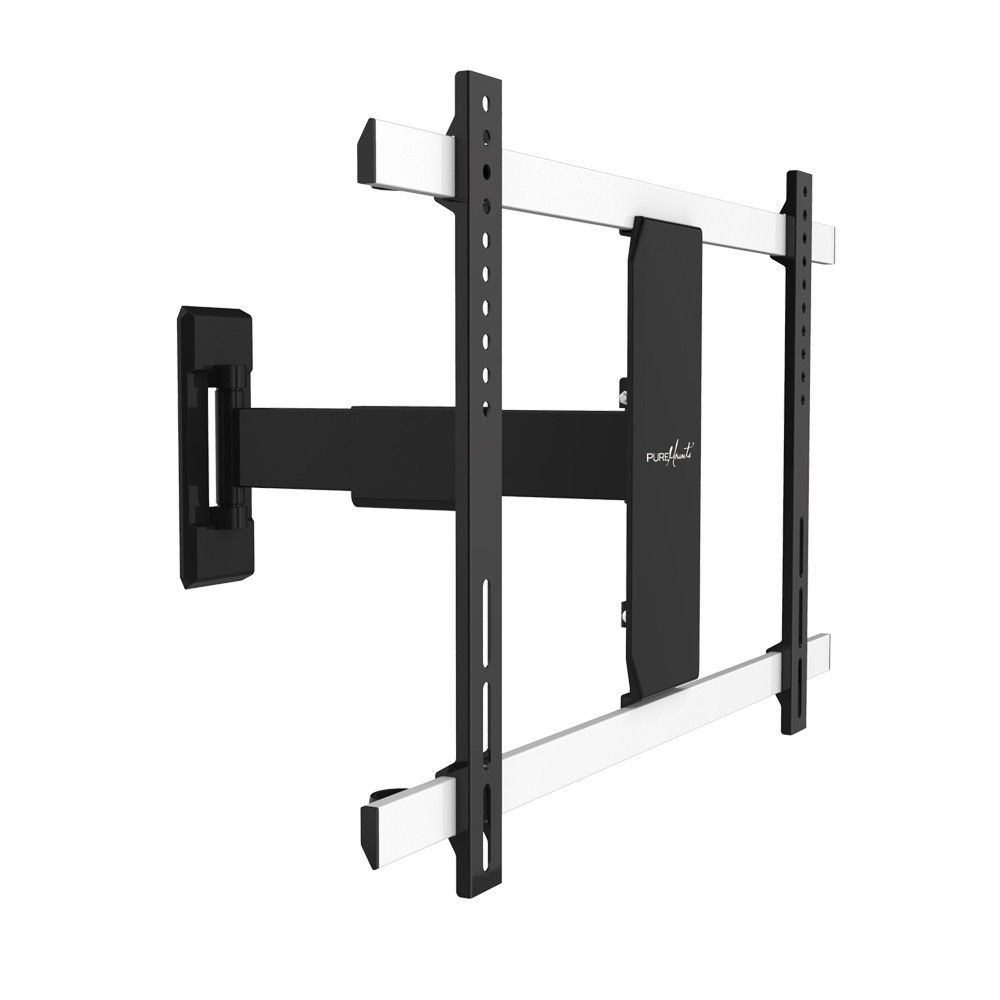 PureMounts PM-EASYFLEX-65 - swivel and tilt wall mount for displays from 37 to 70 inch - VESA 600x400mm - up to 30kg - Black