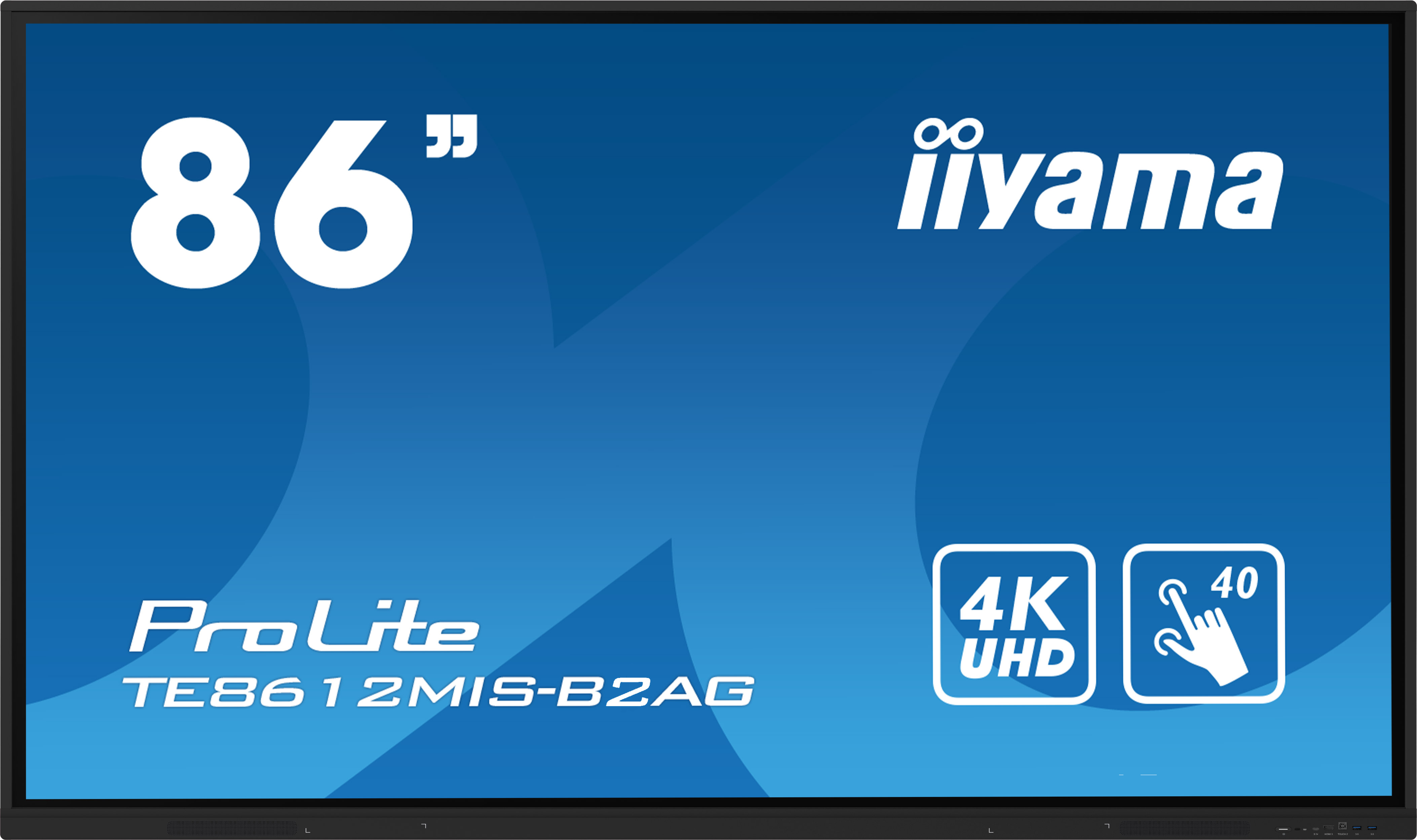 iiyama ProLite TE8612MIS-B2AG - 86 Zoll - 400 cd/m² - Ultra-HD - 3840x2160 Pixel - 40 Punkt - Touch Display - Schwarz