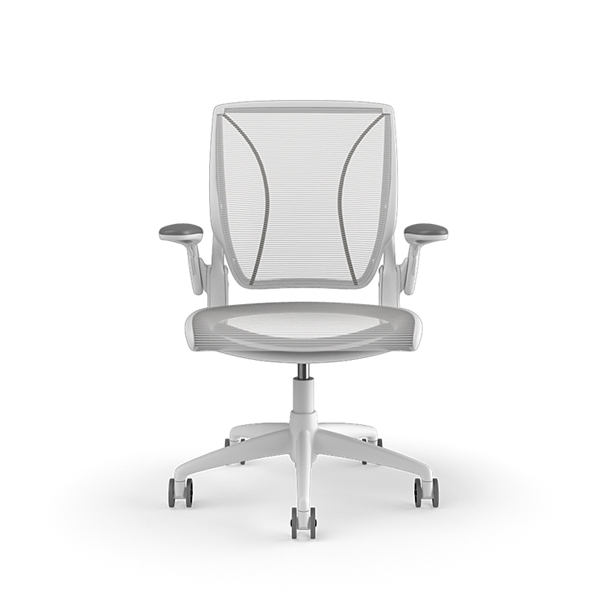 Humanscale Diffrient World W11WN01N01-SSNSC - Armrests - Swivel - Hard floor castors - Office chair - Home office - White