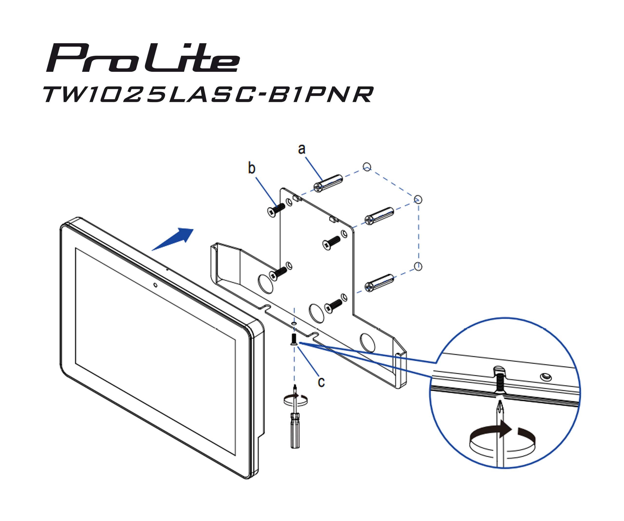 iiyama ProLite TW1025LASC-B1PNR - 10 inch - 390 cd/m² - WXGA - 1280x800 pixels - Android 12 - NFC/RFID module - RGB LED light strip - 10 point - touch display