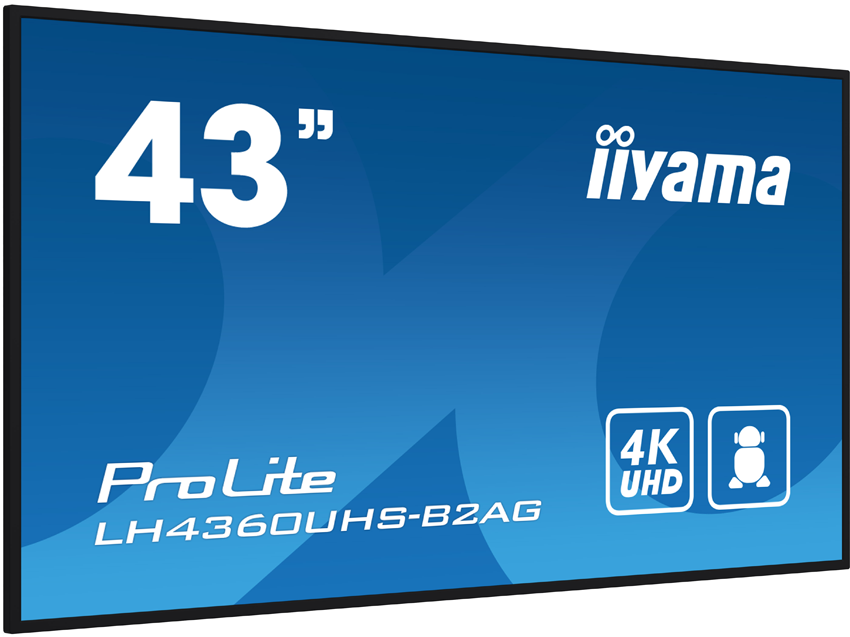 iiyama ProLite LH4360UHS-B2AG - 43 Zoll - 500 cd/m² - 4K - Ultra-HD - 3840x2160 Pixel - 24/7 - Android - Display