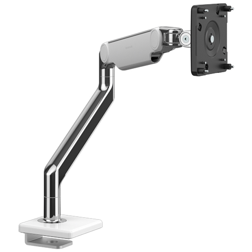 Humanscale M21NTN5WBTB - M2.1 monitor arm mounting kit - with clamp mount for pull-out tables, 25 mm - for 1 display - aluminium/white