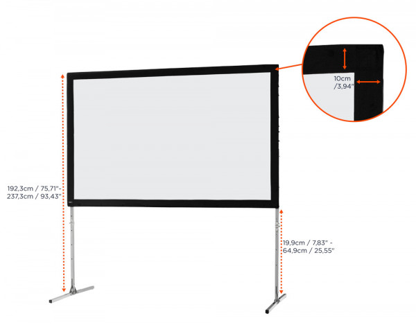 celexon folding frame screen Mobil Expert - 16:10 - BM 244 x 152 - front projection
