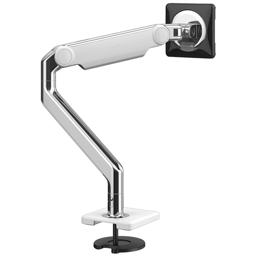 Humanscale M21NTNBWBTB - M2.1 monitor arm mounting kit - for through-desk mounting - for 1 display - aluminium/white