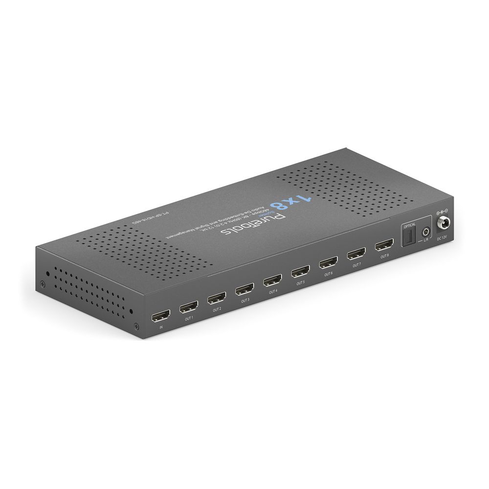 PureLink PureTools PT-SP-HD18-48G - HDMI 2.1 Splitter 1x8, 8K (60Hz 4:2:0), mit Down-Scaling und EDID Management Kopie