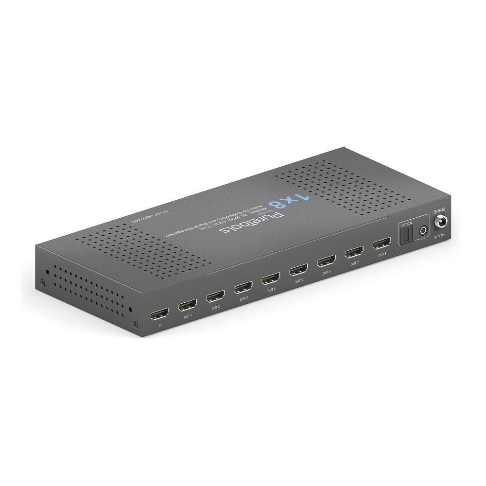 PureLink PT-SP-HD12-48G - HDMI 2.1 Splitter 1x2, 8K (60Hz 4:2:0), with down-scaling and EDID management