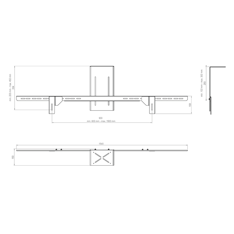 Hagor HA Cam-Holder XXL 86-110 - Universal-Kameraaufnahme für Displays 86-110 Zoll - Traglast max. 10kg - Schwarz Hagor HA Cam-Holder XXL 86-110 - Universal-Kameraaufnahme für Displays 86-110 Zoll - Traglast max. 10kg - Schwarz