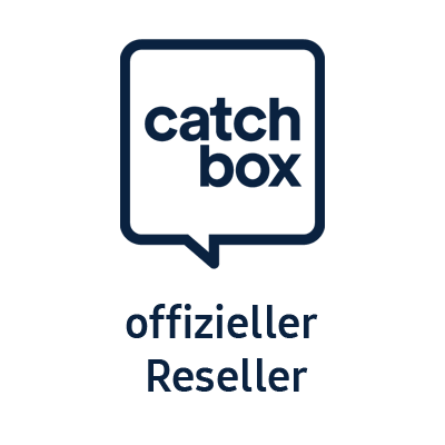 Catchbox Plus Bundle - 1 Cube Wurfmikrofon Rot - 1 Clip drahtloses Ansteckmikrofon Dunkelgrau - mit Wireless Charger - mit Dock-Ladestation