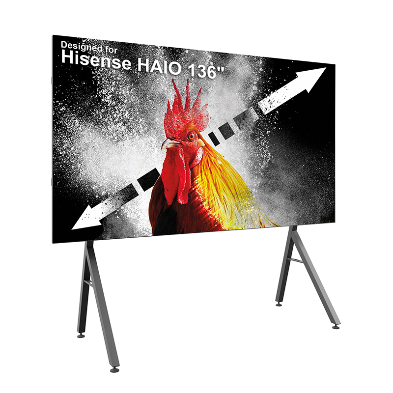 Hagor HP LED Floorstand Hisense HAIO 136 Zoll - freistehendes Standsystem - passend für Hisense HAIO 136 Zoll - Schwarz