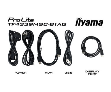 iiyama ProLite TF4339MSC-B1AG - 43 inch - 400cd/m² - full HD - 1920x1080 pixel - 12 point - multitouch display