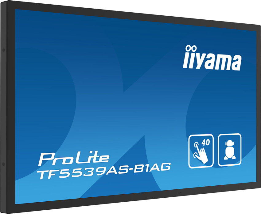 iiyama ProLite TF5539AS-B1AG - 55 inch - 435 cd/m² - 4K - Ultra-HD - 3840 x 2160 pixels - Open Frame - 40 dot - Multi Touch Display 