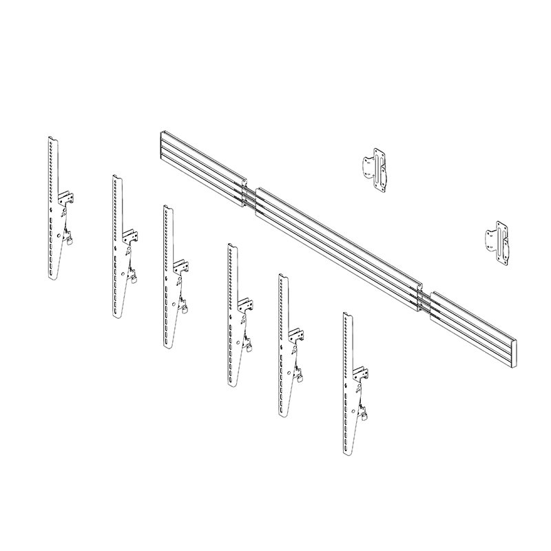 Hagor CPS MENUBOARD W3P - Wandhalterung - 3 x 46-65 Zoll - VESA 400x600mm - bis 150kg - Schwarz