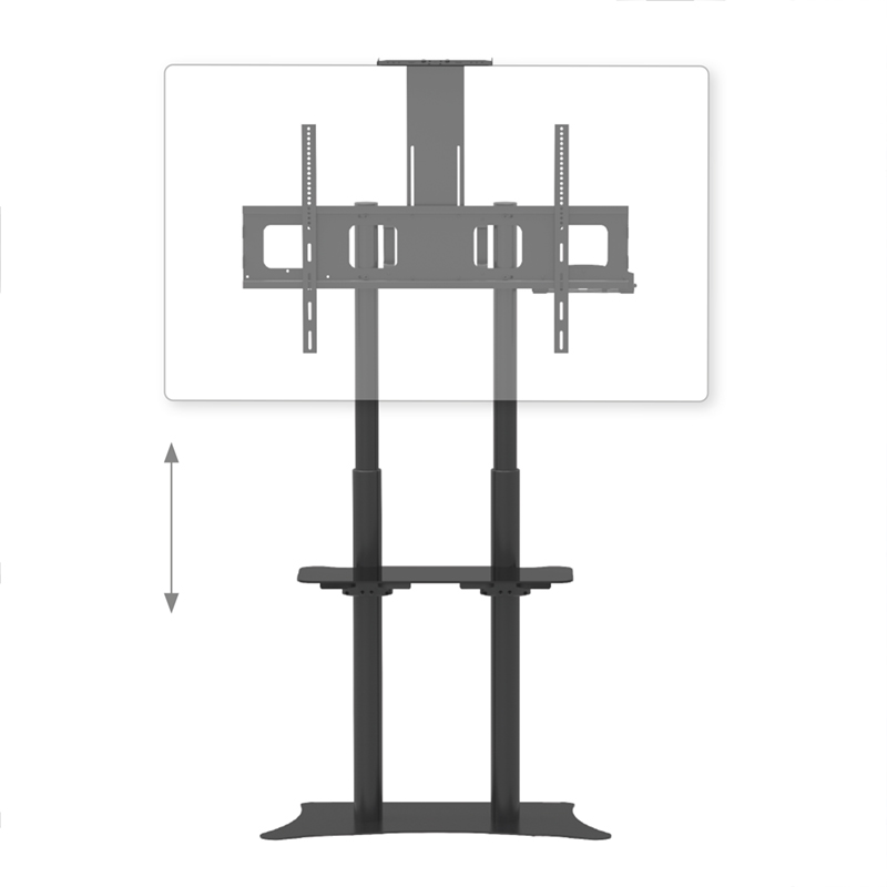 Hagor Braclabs Stand Floorbase HD - höhenverstellbares Schwerlast Standsystem - 65-100 Zoll - VESA 1000x600mm - max. 100 kg - Schwarz