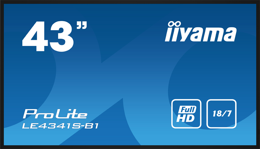 iiyama ProLite LE4341S-B1 - 43 Zoll - 350 cd/m² - Full-HD - 1920x1080 Pixel - 18/7 - Display 