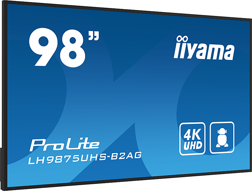 iiyama ProLite LH9875UHS-B2AG - 98 Zoll - 500 cd/m² - 4K - Ultra-HD - 3840x2160 Pixel - 24/7 - Android - Display - Schwarz