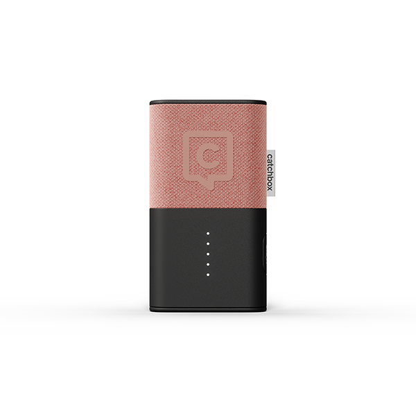 Catchbox Plus Bundle - 1 Cube Wurfmikrofon Grau - 1 Clip drahtloses Ansteckmikrofon Rosa - mit Wireless Charger