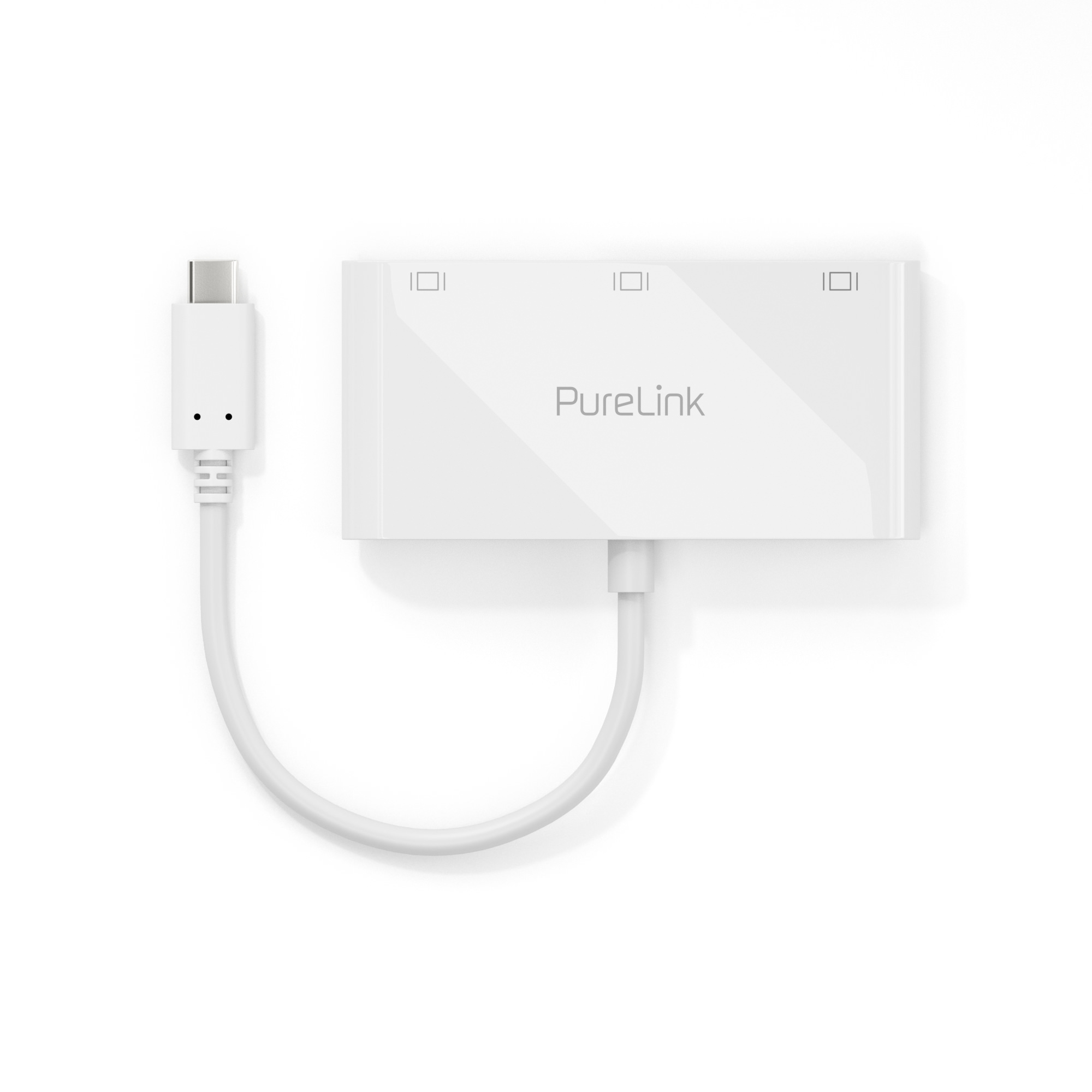 PureLink IS250 - Premium 4K USB-C auf HDMI, DisplayPort, DVI Adapter - 0,1m - Weiss