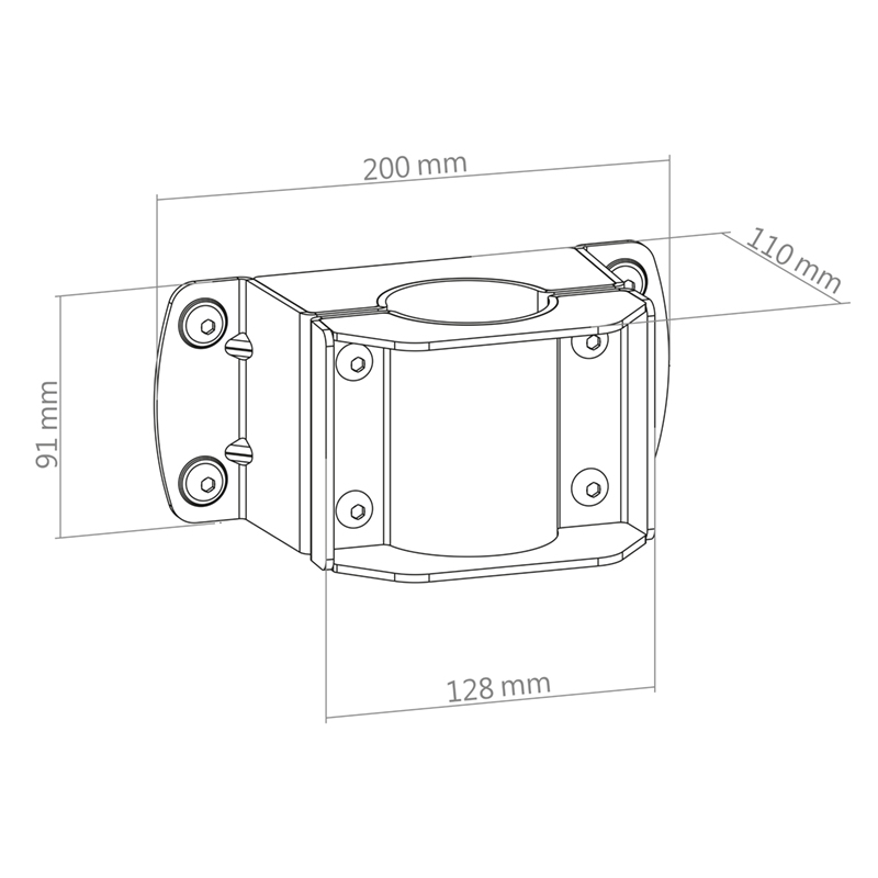 Hagor CPS - Rail adapter for pole-series - Schienenadapter - Schwarz - 3218