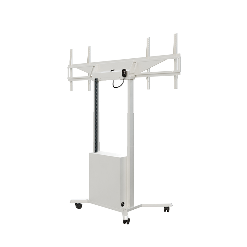 Hagor HP Twin Lift M-DW - mobile, electrically height-adjustable lift system for two displays 'side-by-side' - 2x 46-65 inch - VESA 600x400mm - up to 60kg per display - White