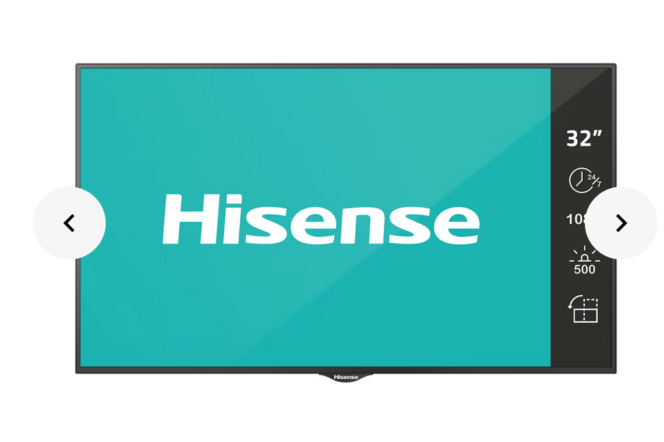 Hisense 32BM66AE - 32 inch - 500 cd/m² - Full-HD - 1920x1080 Pixel - 24/7 - Signage Display