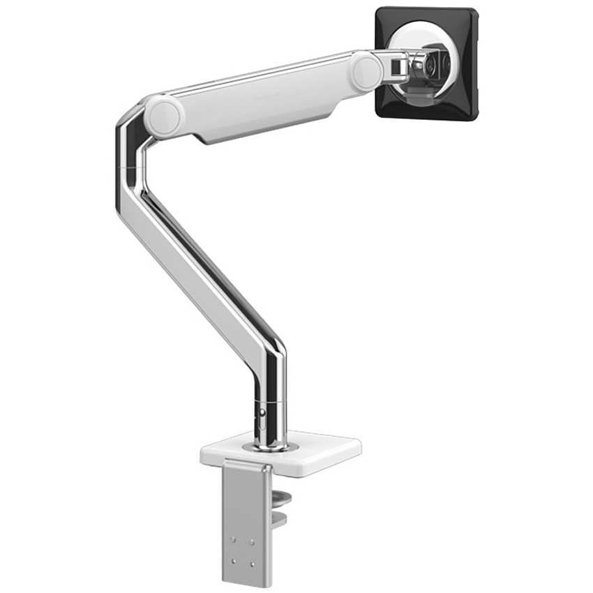 Humanscale M21NTNCWBTB - M2.1 monitor arm mounting kit - with standard desk clamp - for 1 display - aluminium/white