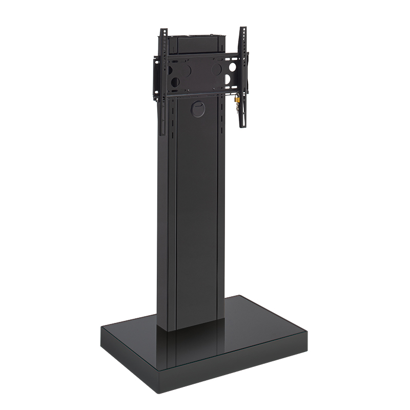 Hagor Info-Tower Single B "Black Edition" - mobiles Standsystem - 32-55 Zoll - max. 80 kg - VESA 400x400mm - Schwarz