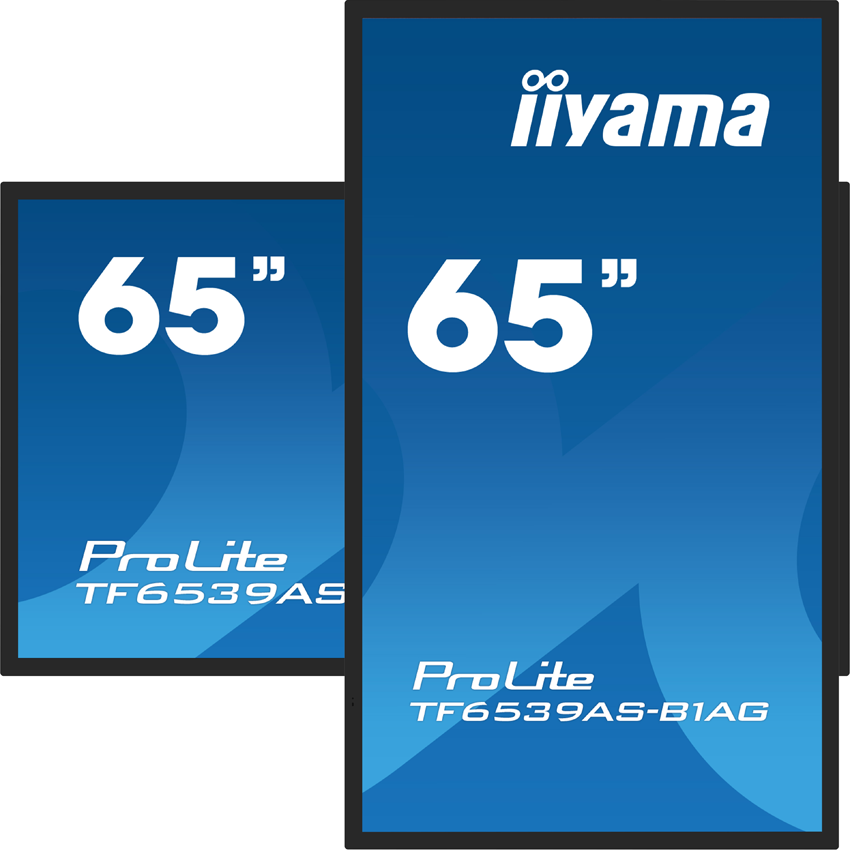 iiyama ProLite TF6539AS-B1AG - 65 Zoll - 435 cd/m² - 4K - Ultra-HD - 3840x2160 Pixel - Open Frame - 40 Punkt - Multi Touch Display 