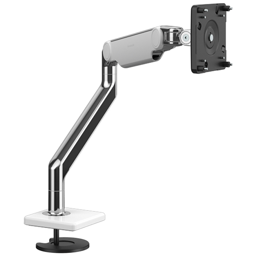 Humanscale M21NTNBWBTB - M2.1 monitor arm mounting kit - for through-desk mounting - for 1 display - aluminium/white