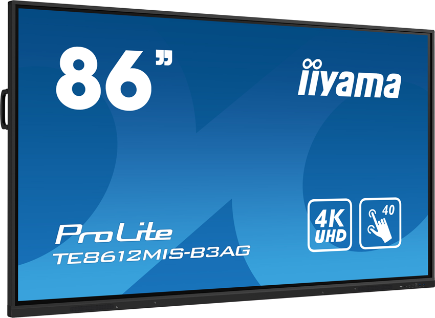 iiyama ProLite TE8612MIS-B3AG - 86 Zoll - 400 cd/m² - 4K - Ultra-HD - 3840x2160 Pixel - 40 Punkt - Touch Display - Schwarz
