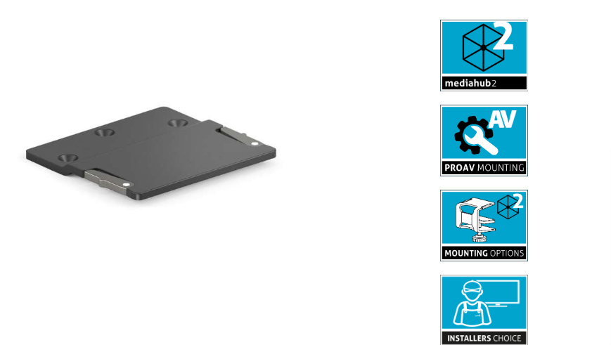 PureLink M2-MNT-2000 Untertischhalterung für mediahub2 - Schwarz