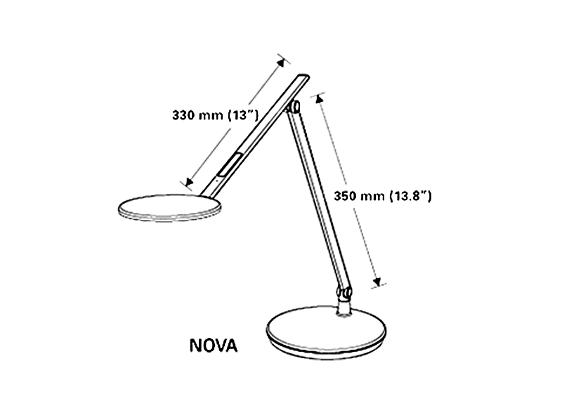 Humanscale Nova NV3UBW - Tischleuchte - LED - 7 Watt - Warmweiß - 3000 K -  Arctic White