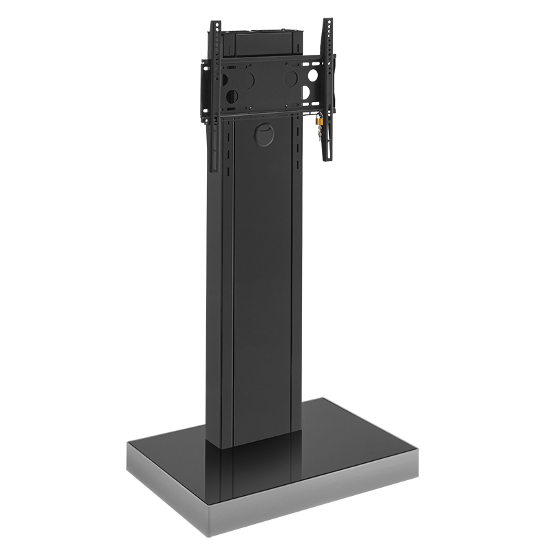 Hagor Info-Tower Single - mobiles Standsystem - 32-55 Zoll - max. 80 kg  - VESA 400x400mm - Schwarz